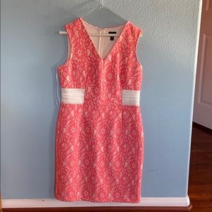 Coral lace dress